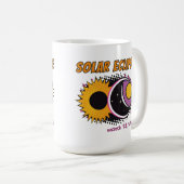 Gesamte Sonnenfinsternis 2025 Pop Art Design Kaffeetasse (VorderseiteRechts)
