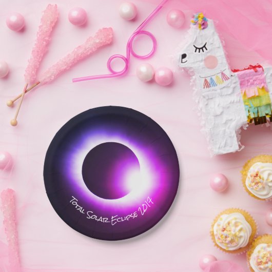 Gesamte Sonnenfinsternis USA 2017 Pappteller (Party)