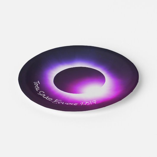 Gesamte Sonnenfinsternis USA 2017 Pappteller (Schrägansicht)