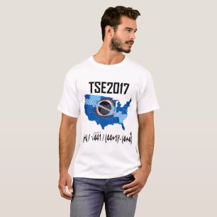 GesamtEklipse-neue Solarweise 2017, das Datum zu T-Shirt