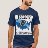 GesamtEklipse-neue Solarweise 2017, das Datum zu T-Shirt (Vorderseite)