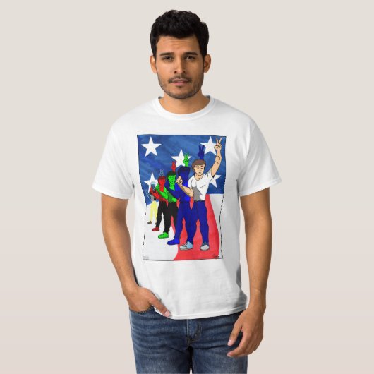 Gesamter amerikanischer T - Shirt (Vorne ganz)