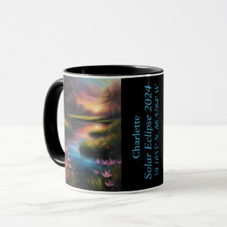 Gesamter Eclipse des Sun GPS Frühlingsblumen Name Tasse