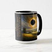 Gesamter Eclipse des Sun-GPS-Koordinatennamens Tasse (VorderseiteRechts)