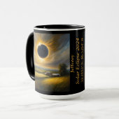Gesamter Eclipse des Sun-GPS-Koordinatennamens Tasse (Vorderseite Links)