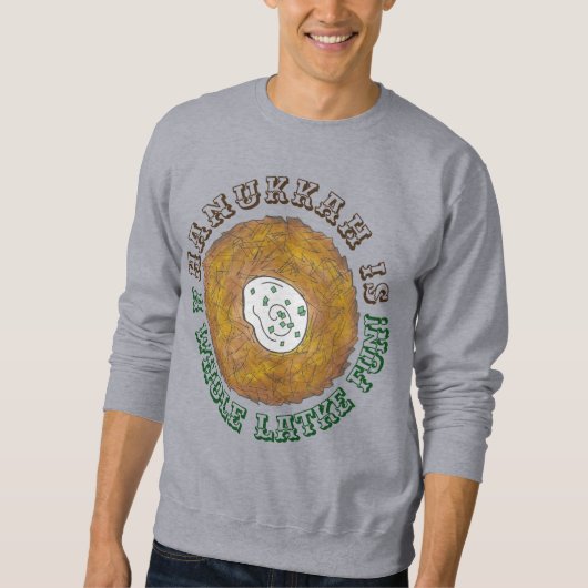 Gesamter Latke (Lotta) Spaß Ugly Hanukkah Sweater Sweatshirt (Vorderseite)