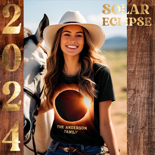 Gesamter Name der Solar Eclipse Familie 2024 8 Apr T-Shirt