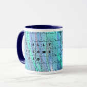 Gesamter Phantastischer Vater Puzzle Blue Puzzle T Tasse (Vorderseite Links)