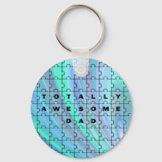 Gesamter Phantastischer Vater Puzzle Blue Schlüsselanhänger