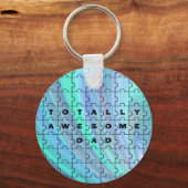 Gesamter Phantastischer Vater Puzzle Blue Schlüsselanhänger (Vorderseite)