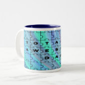 Gesamter Phantastischer Vater Puzzle Blue Zweifarbige Tasse (Vorderseite Links)