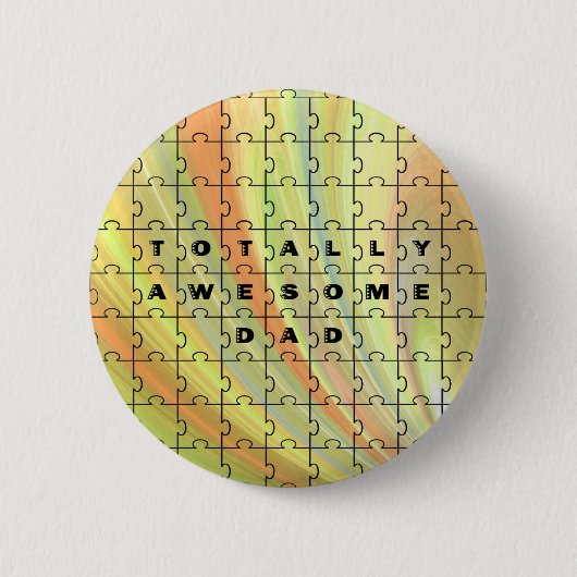 Gesamter Phantastischer Vater Puzzle Gelb/braun Button (Vorderseite)