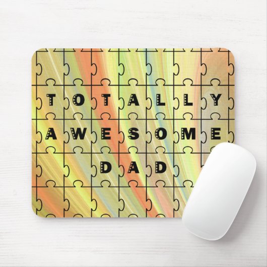 Gesamter Phantastischer Vater Puzzle Gelb/braun Mousepad (Mit Mouse)