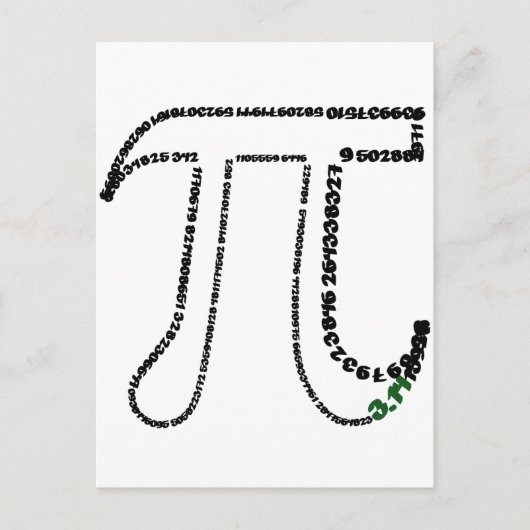 Gesamter Pi-Tag Postkarte (Vorderseite)