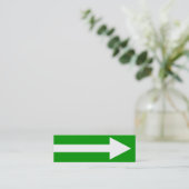 Gesamter Punkt II - Grün, Weiß und Grau Mini Visitenkarte (Stehend Vorderseite)