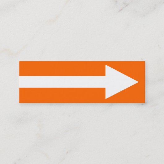 Gesamter Punkt II - Orange, Weiß und Grau Mini Visitenkarte (Vorderseite)