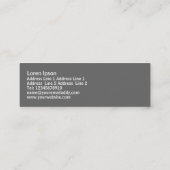 Gesamter Punkt II - Orange, Weiß und Grau Mini Visitenkarte (Rückseite)