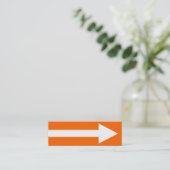 Gesamter Punkt II - Orange, Weiß und Grau Mini Visitenkarte (Stehend Vorderseite)