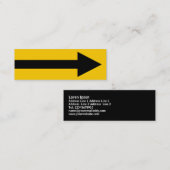 Gesamter Punkt II - Schwarz und Gelb Mini Visitenkarte (Vorne/Hinten)