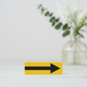 Gesamter Punkt II - Schwarz und Gelb Mini Visitenkarte (Stehend Vorderseite)