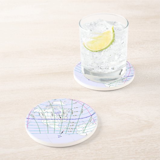 Gesamter Solar-Eclipse 2017 Globaler Pfad Getränkeuntersetzer (Seite)