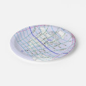 Gesamter Solar-Eclipse 2017 Globaler Pfad Pappteller (Schrägansicht)