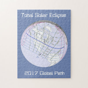 Gesamter Solar-Eclipse 2017 Globaler Pfad Puzzle