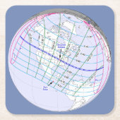 Gesamter Solar-Eclipse 2017 Globaler Pfad Rechteckiger Pappuntersetzer (Vorderseite)