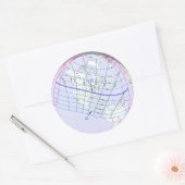 Gesamter Solar-Eclipse 2017 Globaler Pfad Runder Aufkleber (Umschlag)