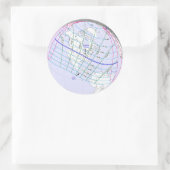 Gesamter Solar-Eclipse 2017 Globaler Pfad Runder Aufkleber (Tasche)