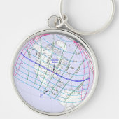 Gesamter Solar-Eclipse 2017 Globaler Pfad Schlüsselanhänger (Vorne)