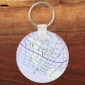 Gesamter Solar-Eclipse 2017 Globaler Pfad Schlüsselanhänger (Vorderseite)