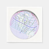 Gesamter Solar-Eclipse 2017 Globaler Pfad Serviette (Vorderseite)