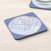 Gesamter Solar-Eclipse 2017 Globaler Pfad Untersetzer (Linke Seite)