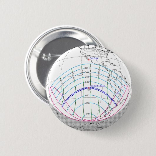 Gesamter Solar-Eclipse 2019 Globaler Pfad Button (Vorne & Hinten)