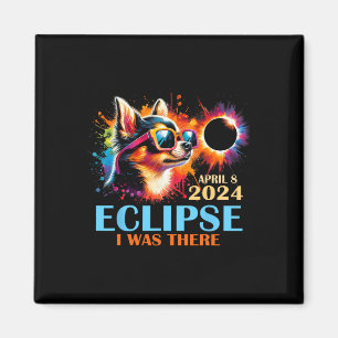Gesamter Solar-Eclipse 2024 Chihuahua Hund ich war Magnet