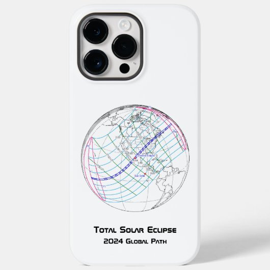 Gesamter Solar-Eclipse 2024 Globaler Pfad Case-Mate iPhone Hülle (Rückseite)