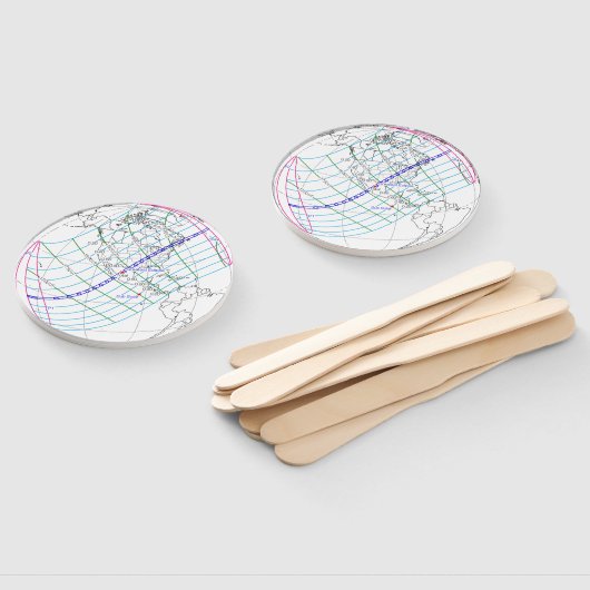 Gesamter Solar-Eclipse 2024 Globaler Pfad Fächer (Non-assembled)