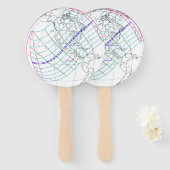 Gesamter Solar-Eclipse 2024 Globaler Pfad Fächer (Vorne und Hinten)