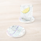 Gesamter Solar-Eclipse 2024 Globaler Pfad Getränkeuntersetzer (Seite)