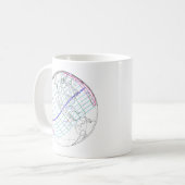 Gesamter Solar-Eclipse 2024 Globaler Pfad Kaffeetasse (Vorderseite Links)
