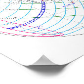 Gesamter Solar-Eclipse 2024 Globaler Pfad Poster (Ecke)