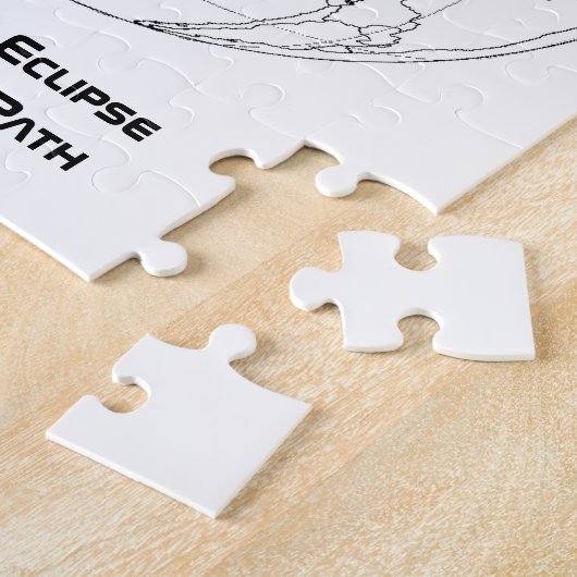 Gesamter Solar-Eclipse 2024 Globaler Pfad Puzzle (Seite)