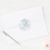 Gesamter Solar-Eclipse 2024 Globaler Pfad Runder Aufkleber (Umschlag)