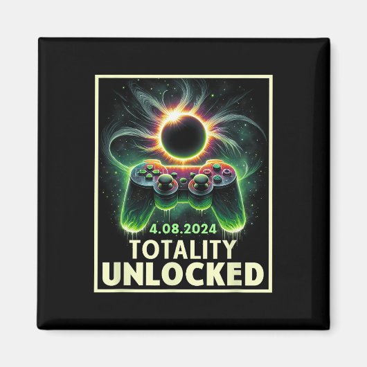 Gesamter Solar Eclipse 2024 Video Game Controller Magnet (Vorne)