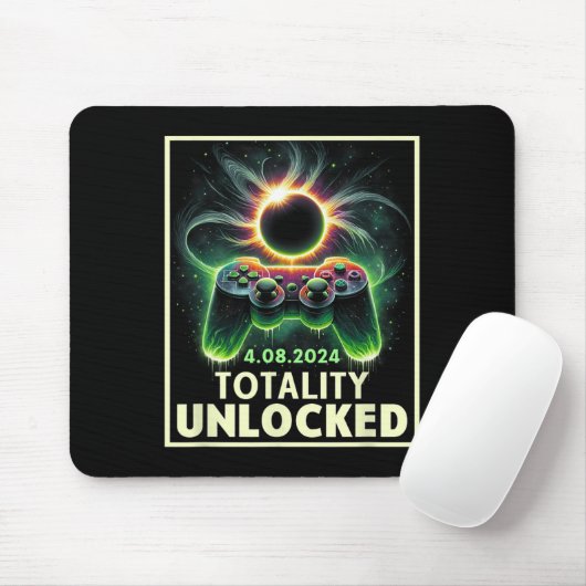 Gesamter Solar Eclipse 2024 Video Game Controller Mousepad (Mit Mouse)