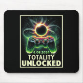 Gesamter Solar Eclipse 2024 Video Game Controller Mousepad (Vorne)