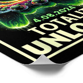 Gesamter Solar Eclipse 2024 Video Game Controller Poster (Ecke)