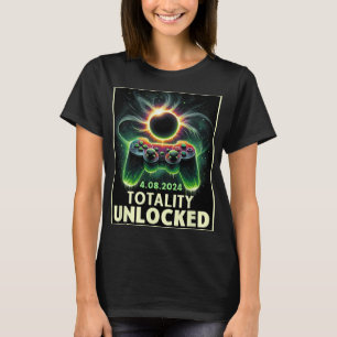 Gesamter Solar Eclipse 2024 Video Game Controller T-Shirt