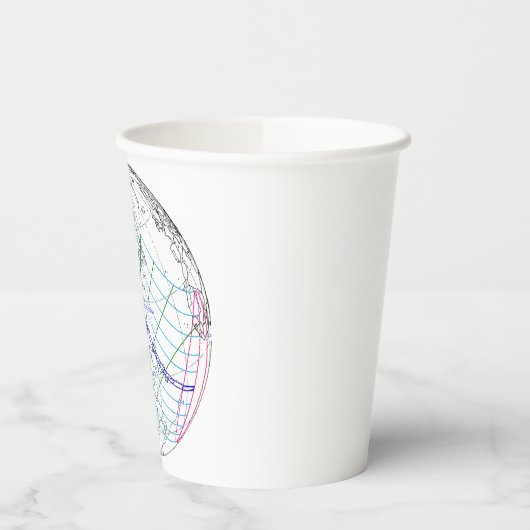 Gesamter Solar-Eclipse 2045 Globaler Pfad Pappbecher (Links)